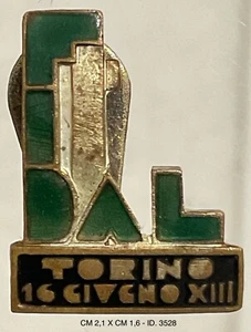 TORINO FIDAL FEDERAZIONE ITALIANA ATLETICA LEGGERA DISTINTIVO A.XIII° 1935 REGNO - Picture 1 of 6