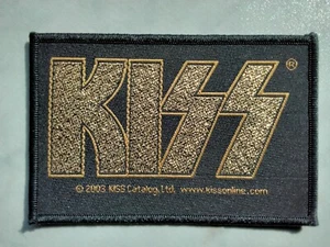 KISS  PATCH Original 2003 Vintage  GOLD GLITZER Aufnäher 6,5x10,5cm Glam Metal - Bild 1 von 2