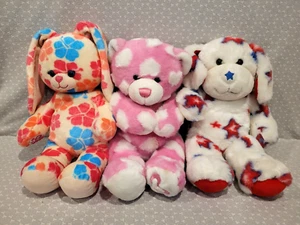 Build A Bear Hibiscus Myrtle Beach Bunny Patriotic Star Dog Heart Bear Plush Lot - Picture 1 of 18