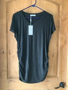 NWT Bearsland Women's V-Neck Maternity Tops Black sz L - Picture 1 of 5