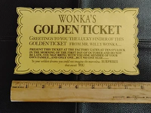 Willy Wonka Golden Ticket Replica - Picture 1 of 1