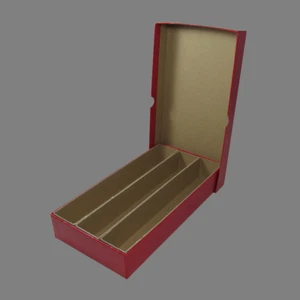 10" Triple Row 1.5" x 1.5" Flip Chipboard Storage Box Red - Picture 1 of 1