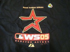 Houston Astros Majestic 2005 World Series Black T-Shirt XL Vintage Tee