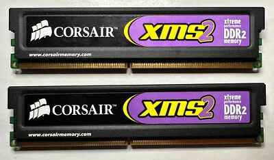 2 x 1 GB DDR2-PC2 6400 800 MHZ CORSAIR CM2X1024-6400 coppia memorie RAM 240 poli - Immagine 1 di 2