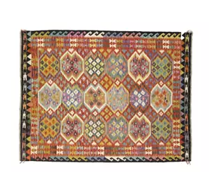 Super Kelim Kilim Fars Orientteppiche ( 195 x 151 cm) Handgewebt Neu - Bild 1 von 10
