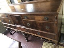 Antique Jacobean Sideboard Buffet Server And Matching Dining Table