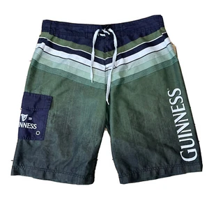 GUINNESS Beer Board Shorts Men M 34 Green Swim Trunks Graphic St. Patrick's Day - Picture 1 of 24