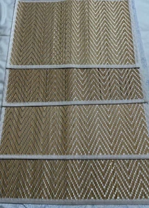 Natural Bamboo Chevron Pattern Placemats Set of 4 12"x18" Benson Mills New - Picture 1 of 6