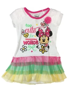 Disney Girls Ruffled Minni Mouse Tutu Dress Too Cute For Words 6 - Picture 1 of 1