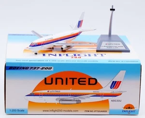INFLIGHT 1:200 United Airlines Boeing B737-200 Diecast Aircraft Jet Model N9030U - Picture 1 of 15
