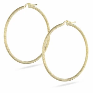 Orecchini in Oro Giallo 18 Carati a Cerchio da Donna - Picture 1 of 1