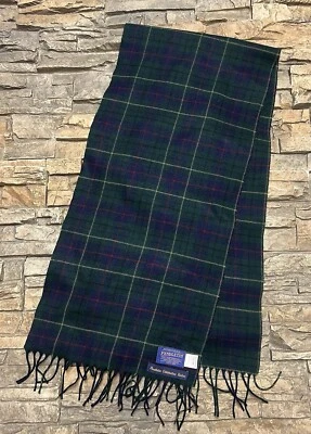 Pendleton Celebration Tartan Vintage Plaid 100% Virgin Wool Fringe Scarf - USA - Image 1 of 4