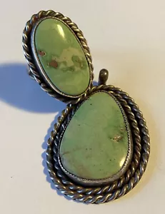 Vintage Navajo Sterling and Turquoise Ring and Pendant - Picture 1 of 12