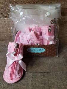 Pink LACE Pooch~a~Lini Dog Booties Set of 4 XS New - Picture 1 of 6