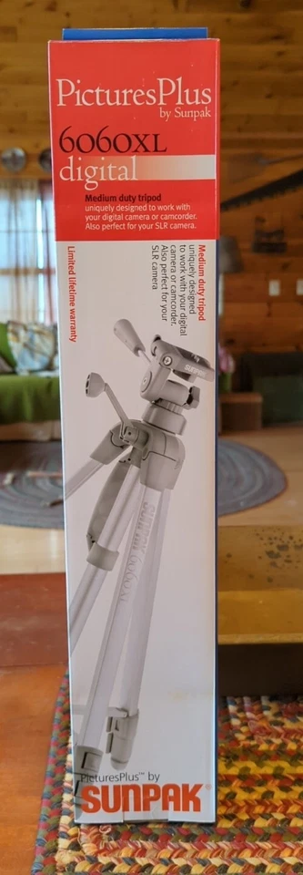 Brand New PICTURESPLUS by SUNPAK 6060XL Digital Medium Duty Tripod - Image 1 of 3