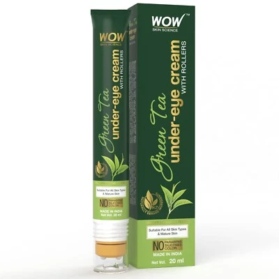 Wow Skin Science Green Tea Under Eye Cream with Rollers for Puffy Eyes - 20 ml - Image 1 of 4