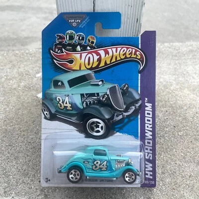 2013 HW SHOWROOM Hot Wheels '34 FORD 3-WINDOW #189 Blue - Image 1 of 4