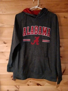 Colosseum Alabama Crimson Tide Logo Pullover Hoodie EmbroideredPocket Gray Sz L - Picture 1 of 13