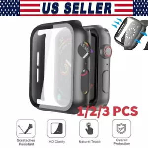 Für Apple Watch 7/6/5/4/3/2/1/SE Hülle Cover 38/41/42/45/40/44mm Displayschutzfolie - Bild 1 von 8