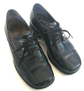 Mephisto Air Jet Womens Size 6 Black Wedge Heel Lace Up Oxford Comfort Shoes - Picture 1 of 9