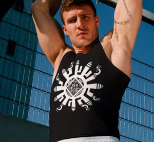 Canotta unisex Narcotici Anonimi STILE KOKOPELLI 100% cotone pre-restringuto - Foto 1 di 9