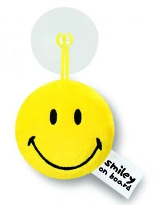 Nici 39293 Smiley mit Saugnapf Plüsch Gelb - verschiedene Sprüche - Bild 1 von 3