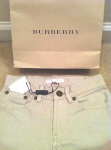 BURBERRY CHILDREN KIDS GIRLS DESIGNER BEIGE CLASSIC CHECK PANTS JEANS!! SIZE 4 - Picture 1 of 8
