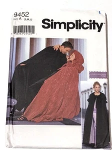 SIMPLICITY SEWING PATTERN 9452 MISSES MENS TEENS CAPES SZ A S M L UNCUT NEW - Picture 1 of 3