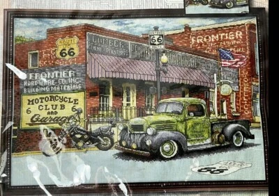 Kit de punto de cruz contado Design Works Frontier Hardware RT 66 14x20 hilo extra Foto 1 de 4