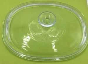 PYREX Oval Casserole Dish Lid Only 9.75  X 7.75 Replacement Top F 12 C - Picture 1 of 13