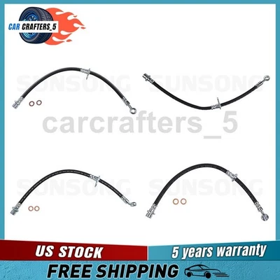 4 mangueras hidráulicas de freno delantero trasero para Acura CL 2001 2002 2003 3,2 L Foto 1 de 4