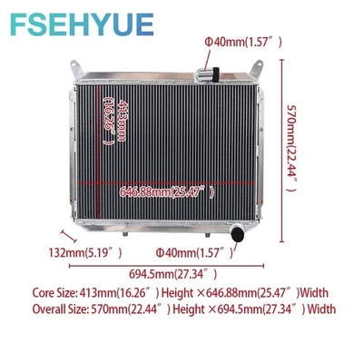 Radiator For 1984-1988 Nissan 300ZX Z31 VG30 3.0L V6 Manual 3 Row Aluminum CC762 - Image 1 of 4