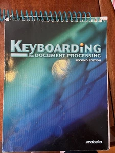 Abeka Keyboarding and Document Processing Second Edition Textbook Student Work - Picture 1 of 1