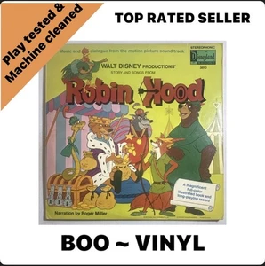 Walt Disney Story & Songs From Robin Hood Vinyl Record 3810 Roger Miller VG+/VG+ - Picture 1 of 6
