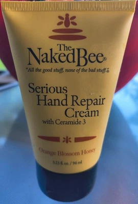 The Naked Bee 严肃手部修复霜橙花蜂蜜 3.25 盎司密封新品 — 第 1/3 张图片