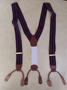 Tirantes Dooney & Bourke de cuero azul rojo crema - Imagen 1 de 12