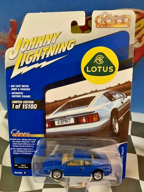 Johnny Lightning JL 2021 Classic Gold R4 5/6 B 1989 Lotus Espirit BLUE RR LE 15K - Image 1 of 1