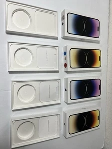 LOT (4) Apple iPhone 14 Pro Max (2 Deep Purple + 2 GOLD ) Empty BOX ONLY - Zdjęcie 1 z 11