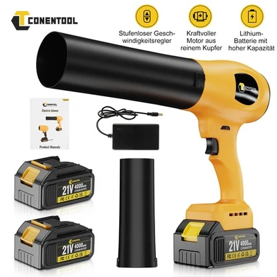 Soffiatore turbo a batteria 21 V mini turbo ventilatore violento 65000 r/min 2 batterie DE - Immagine 1 di 4