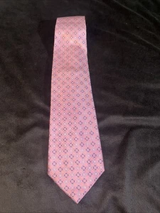 Meeting Street Gentlemen Clothier Silk Floral Neck Tie Vintage Pink/Blue - Picture 1 of 8