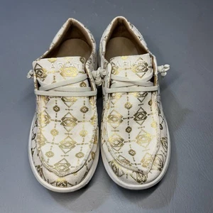 Ariat Damen 8 Hilo Freizeit Slipper Schuhe Southwestern Azteken vergoldet Pecos - Bild 1 von 15