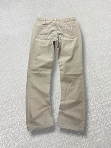 Carhartt Trousers Women Size 10 Beige Designer Vintage Retro Logo Urban Canvas - Picture 1 of 6
