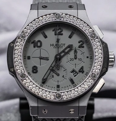 Hublot Big Bang 44mm Tantalum & Diamonds $30K MSRP Chronograph 301.AI.460.RX.114 - Image 1 of 4
