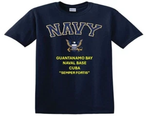 GUANTANAMO BAY NAVAL BASE CUBA*EAGLE SHIRT. NAVY OFFICIALLY LICENSED - Picture 1 of 22