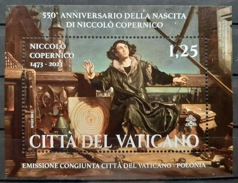 VATICAN CITY - 2023 Nicolaus Copernicus souvenir sheet *NEW ISSUE* - VF MNH Cover