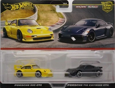 Hot Wheels Premium Porsche 993 GT2 Porsche 718 Cayman GT4 2024 HRR82-LA1P - Imagen 1 de 4