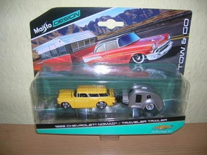 Remolque de viaje Maisto Tow & Go 1955 Chevrolet Nomad/viajero 1:64 - Imagen 1 de 3