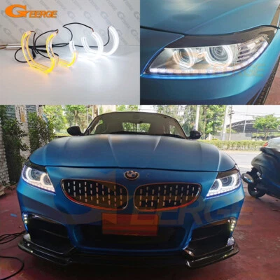 For BMW Z4 E89 2009 - 2016 Crystal DTM M4 Style Led Angel Eyes Kit Halo Rings - Image 1 of 4