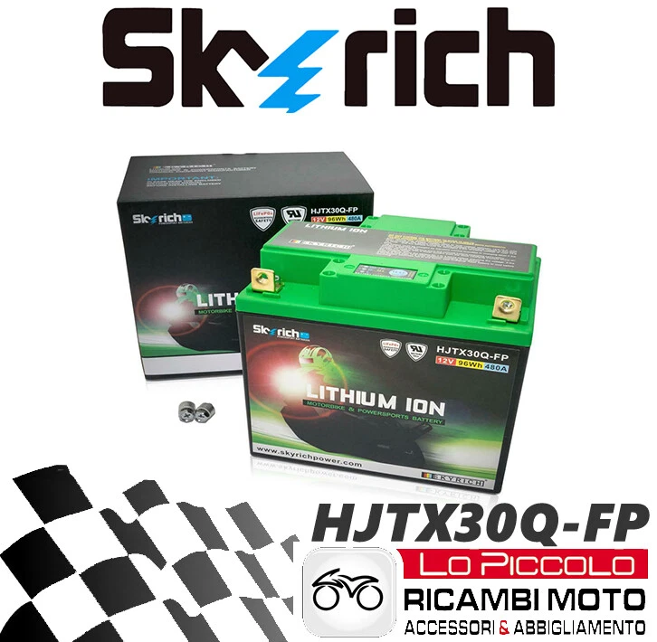 BMW R100GS 1000 1987 1995 BATTERIA MOTO LITIO YB30L-B SKYRICH - Imagem 1 de 1