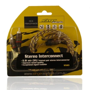 Stinger Australia STI123 2 Channel 3ft RCA Lead - Picture 1 of 2
